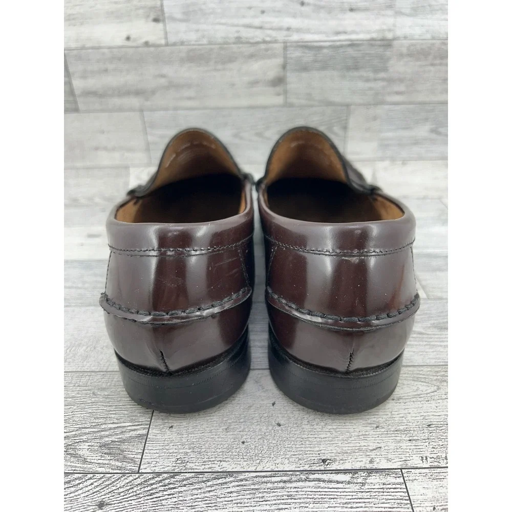 Florsheim Men 17058 Burgundy Leather Penny Loafers‎ Sz 9.5D Slip On Shoes